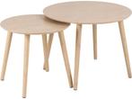 Salontafel Biella Bamboe Naturel Set van 2 - Giga Living, Huis en Inrichting, Verzenden, Nieuw