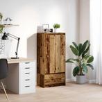 vidaXL Kast met lade 55,5x34x119,5 cm spaanplaat hout oud, Huis en Inrichting, Kasten | Buffetkasten, Verzenden, Nieuw, Overige houtsoorten