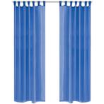 vidaXL Gordijnen voile 140x175 cm koningsblauw, Huis en Inrichting, Verzenden, Nieuw, Blauw