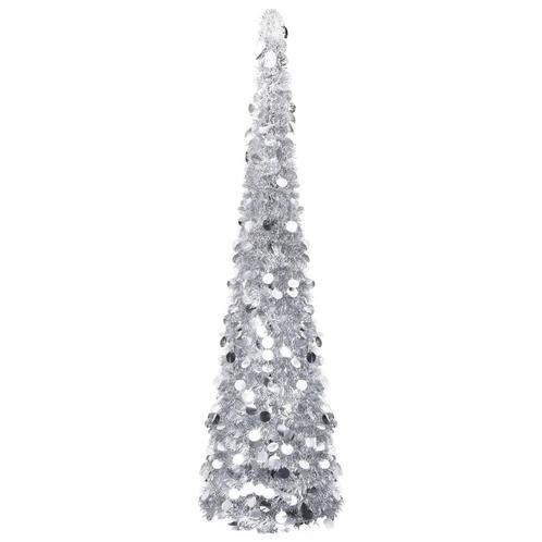 Zilverkleurige Kunstkerstboom 180cm - Tweedekansje - OP=OP!, Huis en Inrichting, Woonaccessoires | Kunstplanten en Kunstbloemen