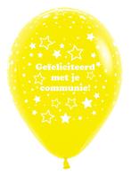 Ballonnen Communie Stars Yellow 30cm 25st, Hobby en Vrije tijd, Nieuw, Verzenden