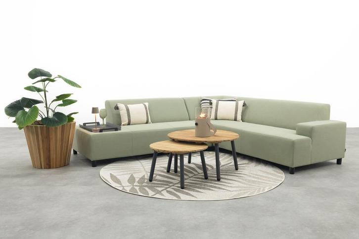 VDG Malaga/Mindo - hoekbank loungeset chaise longue - green, Tuin en Terras, Tuinsets en Loungesets, Loungeset, Nieuw, Hout, Verzenden