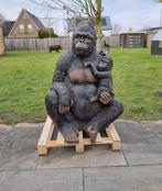 Beeld, XL Gorilla with Cub - 115 cm - Hars, Antiek en Kunst