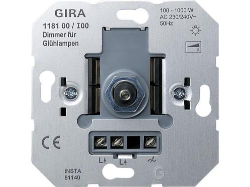 Gira Basic Unit Dimmer - 118100 - Dimmer voor gloeilampen en, Huis en Inrichting, Woonaccessoires | Overige, Zo goed als nieuw