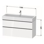 Badmeubel Duravit D-Neo Wand 118.4x44.2x62.5 cm Mat Eiken, Huis en Inrichting, Badkamer | Badkamermeubels, Ophalen of Verzenden
