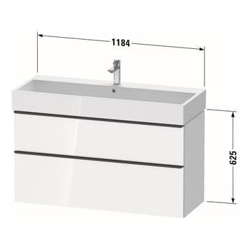 Badmeubel Duravit D-Neo Wand 118.4x44.2x62.5 cm Mat Eiken beschikbaar voor biedingen