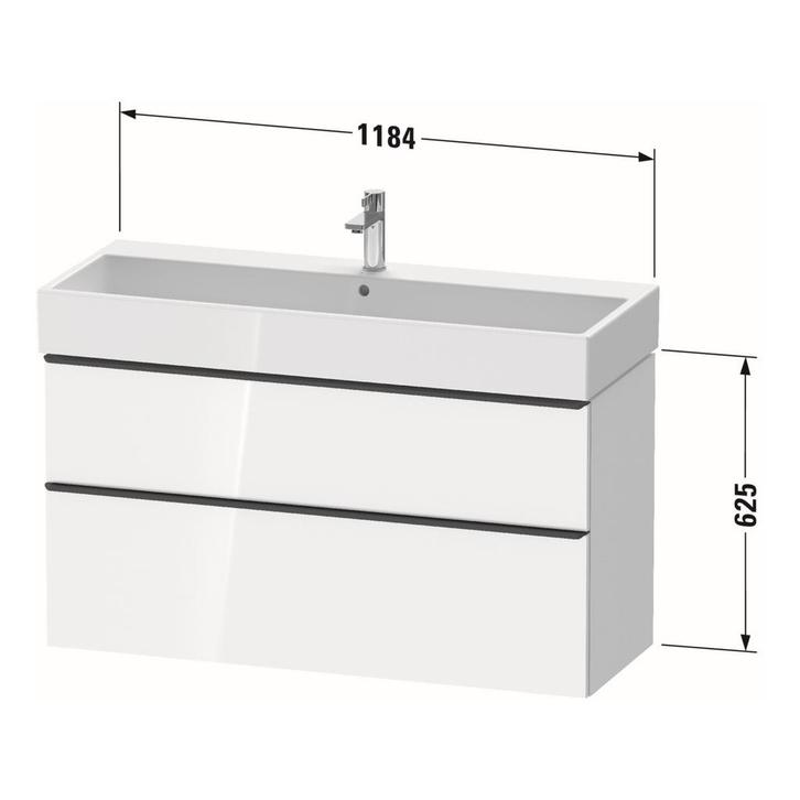 Badmeubel Duravit D-Neo Wand 118.4x44.2x62.5 cm Mat Eiken, Huis en Inrichting, Badkamer | Badkamermeubels, Ophalen of Verzenden