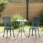 vidaXL 3-delige Tuinbistroset gietaluminium groen, Tuin en Terras, Tuinsets en Loungesets, Verzenden, Nieuw, Aluminium
