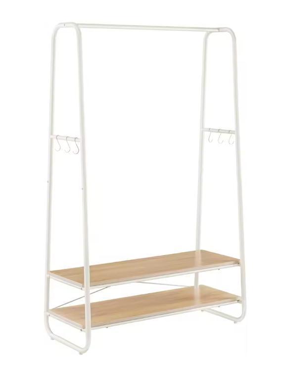 Kledingrek met 2 Planken en 6 Haken – Vrijstaand Opbergrek, Kleding | Dames, Kledingrekken, Nieuw, Verzenden