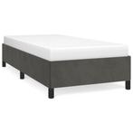 Fluwelen Bedframe 100x200 vidaXL Donkergrijs | Tweedekansje, Huis en Inrichting, Slaapkamer | Bedden, Ophalen of Verzenden, Nieuw