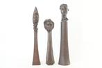 Een set van drie bronzen sculpturen van beroemde, Antiek en Kunst