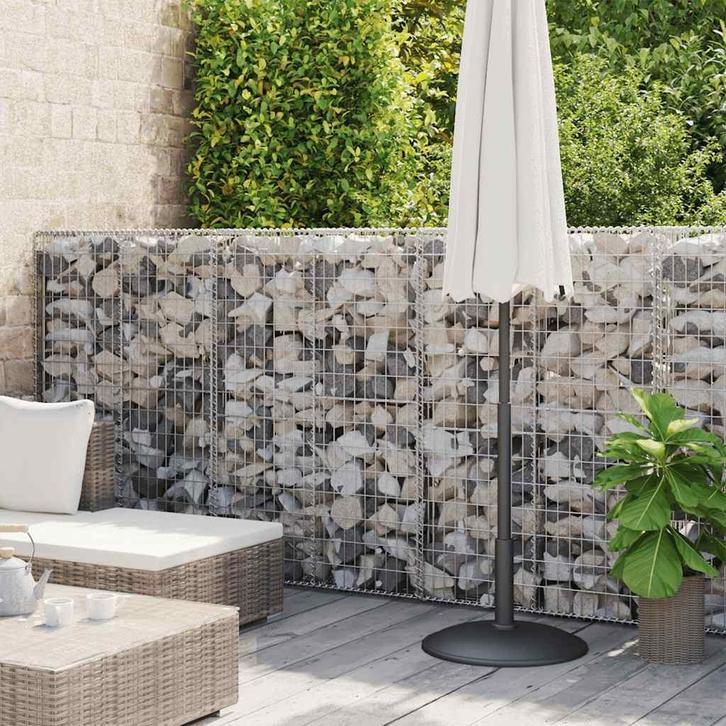 vidaXL Gabion mand 300x30x100 cm gegalvaniseerd staal, Tuin en Terras, Schuttingen, Nieuw, IJzer, 1 tot 2 meter, Verzenden