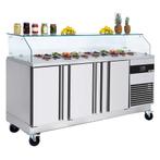 GGM Gastro | Saladette PREMIUM - 1860mm - 3 deuren - met |, Verzenden, Nieuw in verpakking