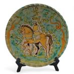 Bord - Keramiek - Fayencetegel met ruiter