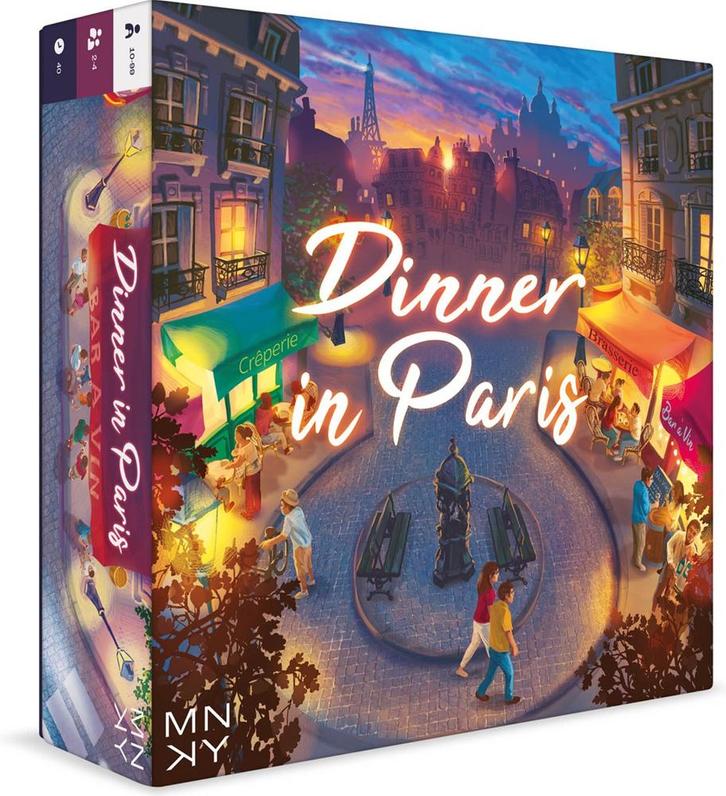 Dinner in Paris - Bordspel | MNKY Entertainment -, Hobby en Vrije tijd, Gezelschapsspellen | Bordspellen, Nieuw, Verzenden