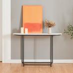 Console tafel Nordfron 120x40x75 cm zwart en marmer wit [en., Verzenden, Nieuw