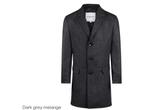 L Dark Grey Melange wool herringbone over coat, Verzenden, Nieuw