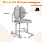 Kinder bureaustoel - Ergonomisch - Zithoogte 35-43 cm - Grij, Verzenden, Zo goed als nieuw