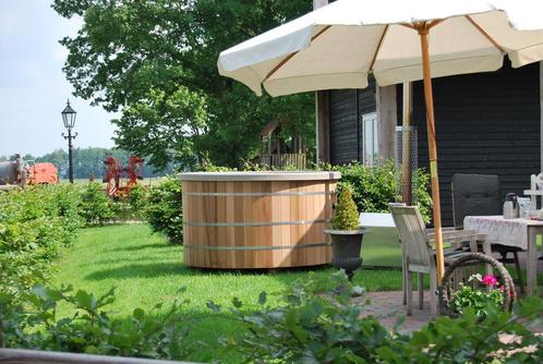 Houtgestookte hottub | interne/externe houtkachel | Welltub, Tuin en Terras, Bubbelbaden en Hottubs, Vast, Nieuw, Afdekzeil, Filter