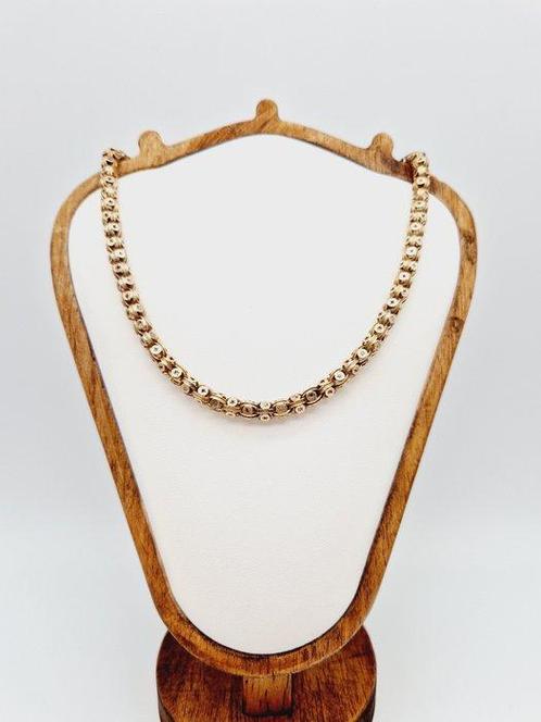 Halsketting - 9 kt. Geel goud - Art Nouveau ketting, Sieraden, Tassen en Uiterlijk, Kettingen