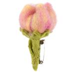 Vilten Broche Tulp Roze/Geel  - 8cm NIEUW, Ophalen of Verzenden, Nieuw