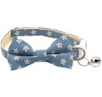 Kattenhalsband - Puppyhalsbandje met strik Blauw Sunflower, Ophalen of Verzenden, Nieuw
