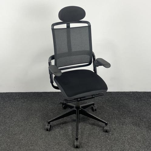 Zwarte Bureaustoel Grahl Xenium - Mesh Rugleuning, Huis en Inrichting, Bureaustoelen, Bureaustoel, Zwart, Gebruikt, Ergonomisch