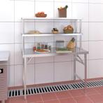 vidaXL Keukenwerktafel met bovenschap 120x60x145 cm, Verzenden