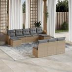vidaXL 10-delige Loungeset met kussens poly rattan gemengd, Tuin en Terras, Verzenden, Nieuw, Rotan, Loungeset
