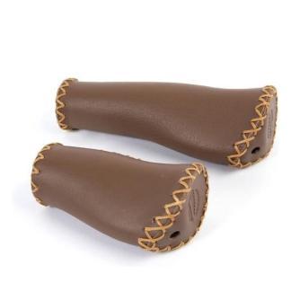 Handvatten | Velo | Handlz (13.5 cm, Leer, Bruin), Fietsen en Brommers, Fietsonderdelen, Nieuw, Verzenden