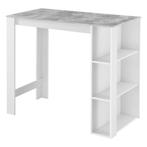 Bartafel Danderyd met 3 planken 120x60x105,5 wit en beton