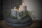 Wax LED kaars Grey 10 x 15 cm, Huis en Inrichting, Woonaccessoires | Kandelaars en Kaarsen, Ophalen of Verzenden, Nieuw