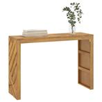 vidaXL Wandtafel 110x35x75 cm massief teakhout, Huis en Inrichting, Verzenden, Nieuw