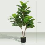 TRUUSK Kunstmatige Vioolvijgenboom 110cm - Kunstplant in Pot, Verzenden, Nieuw