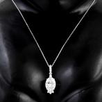 Zonder Minimumprijs - Ketting met hanger - 14 karaat Witgoud