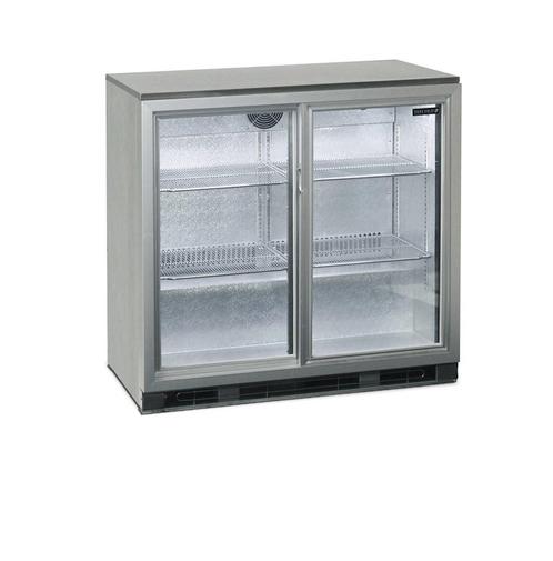 Barkoelkast | Chrome | 2 Glazen Deuren | Inclusief slot, Zakelijke goederen, Horeca | Keukenapparatuur, Verzenden