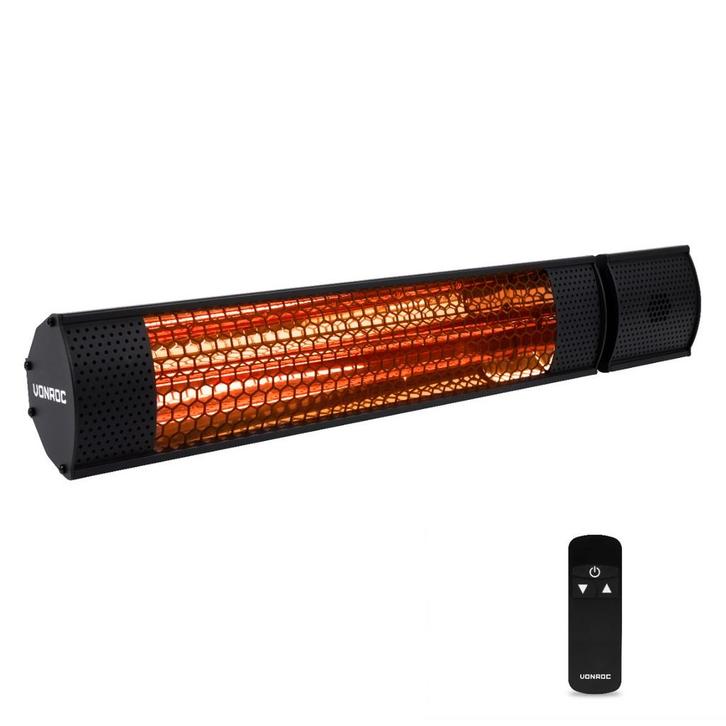Heater Marsili 2000W – Met afstandsbediening - Zwart, Doe-het-zelf en Verbouw, Gereedschap | Overige machines, Nieuw, Verzenden