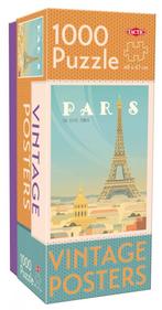 Vintage Cities - Paris Poster Puzzel (1000 stukjes) | Tactic, Hobby en Vrije tijd, Denksport en Puzzels, Nieuw, Verzenden