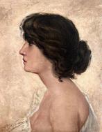 Achille Beltrame (1871-1945) - Ritratto di ragazza