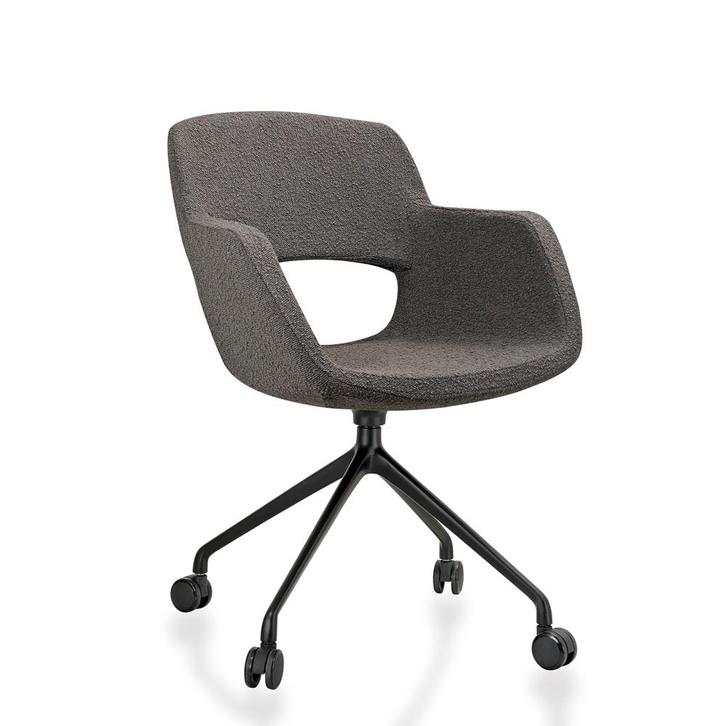 Comfora Vergaderstoel op Wielen in Bouclé Stoffering, Huis en Inrichting, Stoelen, Nieuw, Ophalen of Verzenden