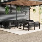 vidaXL 10-delige Loungeset met kussens aluminium, Verzenden, Nieuw, Aluminium, Loungeset