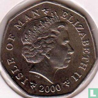 Man (Isle of Man) - Man 50 pence 2000 Christmas 2000, Postzegels en Munten, Munten | Europa | Niet-Euromunten, Losse munt, Goud