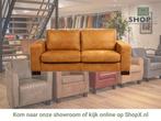 Leren bank Enjoy - 2,5 zits - Kenia Cognac (cognac) - Poten, Nieuw, Ophalen of Verzenden, Rechte bank, Modern