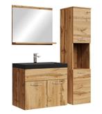Badkamermeubel Set Montreal 60 x 35 cm Eiken Badmeubel, Huis en Inrichting, Badkamer | Badkamermeubels, Verzenden, Nieuw, Wastafelkast