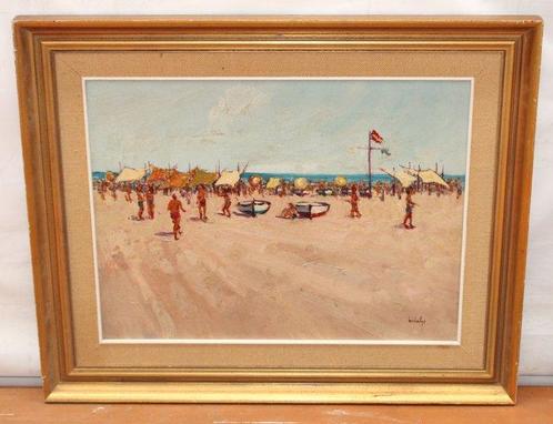 Joaquin Hidalgo Pagès (1933-2011) - Escena de playa, Antiek en Kunst, Kunst | Schilderijen | Klassiek