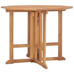 vidaXL Tuintafel inklapbaar 90x90x75 cm massief teakhout, Tuin en Terras, Tuintafels, Verzenden, Nieuw, Hout