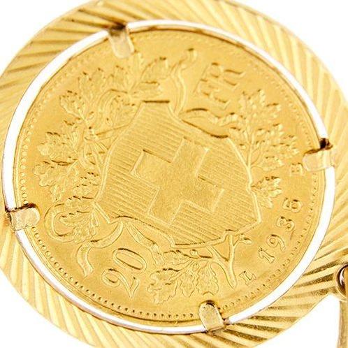 Munthanger - 21 kt. Geel goud, Sieraden, Tassen en Uiterlijk, Antieke sieraden