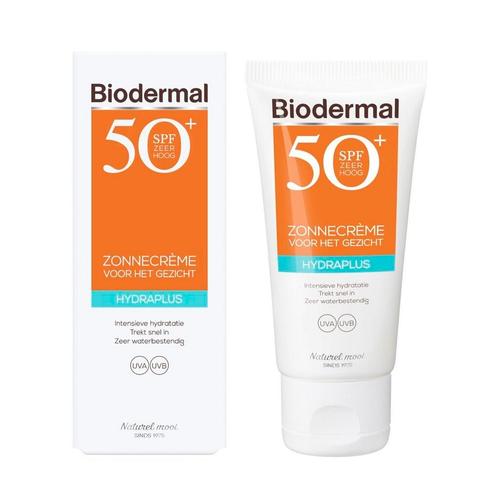 Biodermal Hydraplus SPF50+ Zonnecrème voor het Gezicht, Sieraden, Tassen en Uiterlijk, Uiterlijk | Lichaamsverzorging, Nieuw, Verzenden