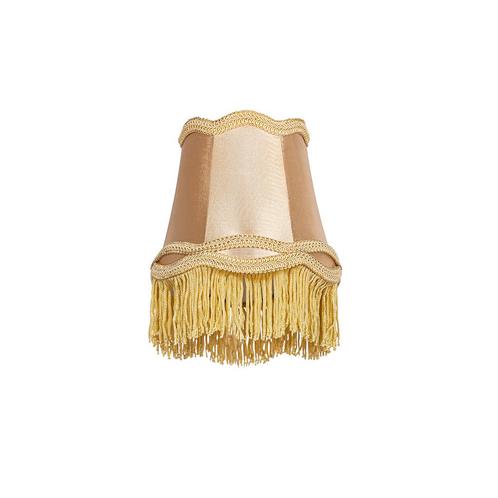 Stoffen klemkap goud 12/8,5/15 - Granny, Huis en Inrichting, Lampen | Lampenkappen, Minder dan 25 cm, Rond, Overige kleuren, Nieuw