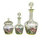 Art Nouveau Toiletset - geëmailleerde uraniumpijp - Ouraline